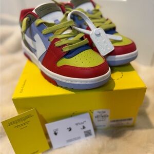 Off- White Colorful Kids Sneakers